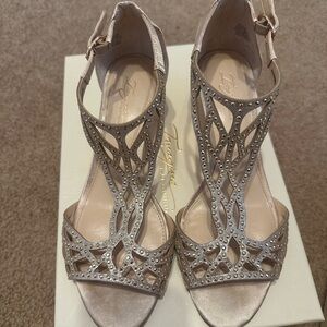 Vince Camuto Soft Gold Satin Heels CLEARANCE